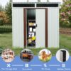 Outdoor Metal Storage Shed With Window - White - Image 8