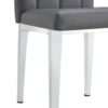 Armless Dining Chairs, Grid And Buckle Design Of The Back (Set of 4) - Gray - Image 12