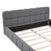 Queen Size Upholstered Platform Bed With Thick, Grounded Bed With Solid Frame - Gray - Image 5