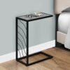 Accent Table, C - Shaped, Contemporary - Gray / Black - Image 10