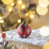 Christmas Ball Ornaments, Glass Decorative Hanging Ball Christmas Tree Ornaments, For Holiday Party Decorations (Set of 12) - Red - Image 3