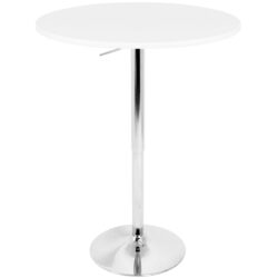 Elia - Contemporary Adjustable Bar Table - White