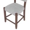 5 Piece Counter Height Dining Set, Faux Marble Bar Table With 4 Upholstered Chairs, Mid Century Style For Kitchen - White / Gray - Image 18