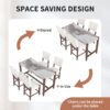 Counter Height Bar Table, Faux Marble Dining Table For Kitchen, Living Room, Or Balcony - White - Image 2