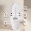 Heated Seat Smart Toilet Without Bidet, Upmarket Compact Dual Flush Toilet 1 / 1.28 Gpf, Tank Less Toilet With Adjustable Temp Heated Seat, Foot Sensor Flush - White Night Light, Knob Control, Power Out - Image 6
