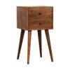 Mini 2 Drawer Nightstand - Chestnut - Image 4