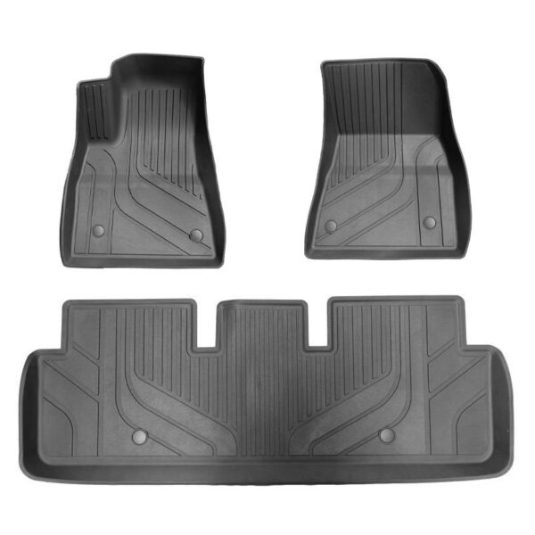 Mats Fit For 2024 Tesla Model 3 Highland Tpe All Weather Floor Liner Full Set Floor Mats And Cargo Liner Mat Custom Fit For Tesla Model 3 Highland - Black