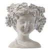 Cement Bust Wall Planter Indoor Outdoor Home Garden Decor - Gray - Image 2