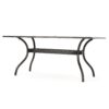 Celestine - Outdoor Cast Aluminum Dining Table With Floral Lattice Design And Umbrella Holder - Bronze - Image 7