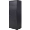 Large Package Delivery Parcel Mail Drop Box With Lockable Storage Compartment Heavy Duty Weatherproof For Express Mail Delivery For Home & Business Use - Black - Image 2