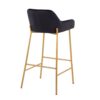 Daniella - Contemporary / Glam Fixed Height Bar Stool (Set of 2) - Gold / Black - Image 4