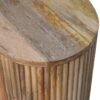 Soba - Ball 3 Drawer Bedside Table - Light Brown - Image 4
