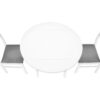 3 Pieces Dining Table Set, Small, Drop Leaf, Contemporary & Modern - White - Image 3