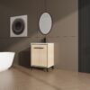 Modern 24" Bathroom Vanity Base With Basin And Storage Cabinet - Oak - Image 4