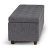 Hamilton - Storage Ottoman - Slate Gray - Image 4