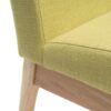 Contemporary Fabric Dining Chairs (Set of 2) - Green / Natural Oak - Image 12