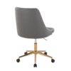 Marche - Contemporary Swivel Task Chair With Casters - Gold / Gray - Image 4