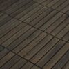 Acacia Hardwood Interlocking Deck Tiles, Striped Pattern - Dark Brown - Image 17
