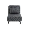 3 In 1 Foldable Linen Chaise Lounge With Adjustable Backrest Footrest & Detachable Pillow Convertible Chair Bed Accent Chair Small Space Sofa Bed For Living Room Bedroom And Office - Gray - Image 5