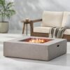 Contemporary 50, 000 Btu Square Fire Table With Clean Lines - Light Gray - Image 2