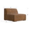 Rex - Center Sofa Module - Brown - Image 13