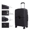 Expandable Hardshell Suitcase Double Spinner Wheels Pp Luggage Sets Lightweight Durable Suitcase With Tsa Lock, 3 Piece Set (20/24/28) - Black - Image 4