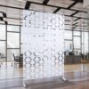 Outdoor & Indoor Privacy Screen Metal Privacy Screen, Freestanding Decorative Privacy Screen For Deck Balcony, Privacy Fence Panels - White - Image 13