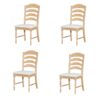 Topmax - 6 Piece Vintage Traditional Extendable Dining Table Set With Removable Leaf, Upholstered Dining Bench And 4 Chairs For 6 - Natural - Image 13