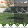Large Chicken Coop Upgrade Three Support Steel Wire Impregnated Plastic Net Cage, Oxford Cloth Plated Waterproof UV Protection, Duck Rabbit Sheep Bird Outdoor House - Silver - Image 4