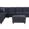 Lily - Sectional Sofa With Ottoman - Black - Image 2