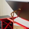 Drafting Table With Stool - Red - Image 4