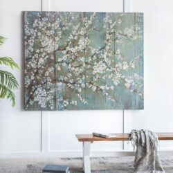 Saison Cherry Blossom Canvas Print, Wall Decor For Living Room (Set of 4) - Multicolor