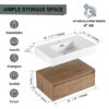 Wall Mounted Bathroom Vanity With Resin Sink And Soft Close Drawer In Imitative - Imitative Oak - Image 8