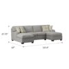 Berza - U Shaped Sectional - Gray - Image 6