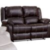 Zuriel - Synthetic Leather Recliner Loveseat - Brown - Image 7