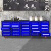 Workbench With Storage Drawers (25 Drawers) - Blue - Image 6