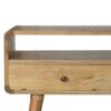 Curved Console Table - Oak - Image 4