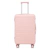 Set 3 Pieces 20" / 24" / 28" Abs Spinner Wheel Luggage, Matching Color, With Combination Lock - Pink - Image 26