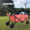 Utility Park Garden Cart Tool Customized Color Folding Camping Trolley Outdoor Picnic Beach Wagon - Red - Image 7