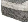 Mathis - Square Woven Outdoor / Indoor Pouf - Gray / White - Image 2