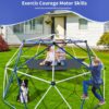 10Ft Climbing Dome For Kids Jungle Gym Apply To Park Dome Climber With Hammock Playground Equipment - Colorful - Image 3