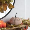 Pumpkin Ornament Decor For Holiday Harvest Festival Fall Festival & Thanksgiving (Set of 2) - Orange / White - Image 2