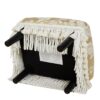 Fiona - Accent Footstool Ottoman - Champagne Beige Floral - Image 5