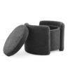 Cozy Boucle Storage Ottoman: Stylish Comfort With Hidden Storage - Gray - Image 7