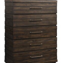 Indutrial Farmhouse 5 Drawer Chest - Brown