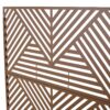 Freestanding Decorative Privacy Screen For Deck Balcony Patio, Metal Privacy Screen - Brown - Image 5