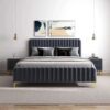 Bethany - Queen Upholstered Platform Bed - Gray - Image 5
