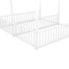 Metal Twin Size House Platform Beds 2 Shared Beds - Antique White - Image 10
