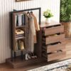 Wardrobe With 4 Drawers And 3 Shelves - Espresso - Image 10