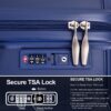 Expandable Hardshell Suitcase Double Spinner Wheels Pp Luggage Sets Lightweight Durable Suitcase With Tsa Lock, 3 Piece Set (20/24/28) - Navy - Image 3